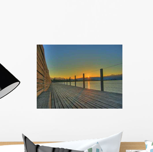 Rapperswil Bridge Sunrise Wall Decal