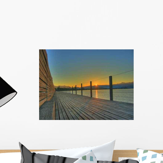 Rapperswil Bridge Sunrise Wall Decal
