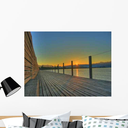 Rapperswil Bridge Sunrise Wall Decal
