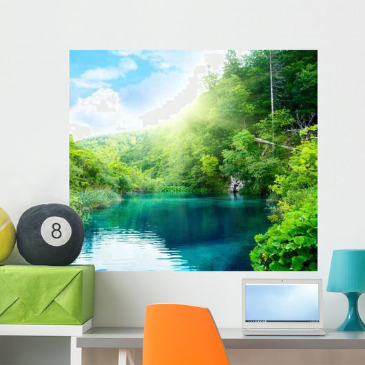 Lake Deep Forest Wall Decal Design 5