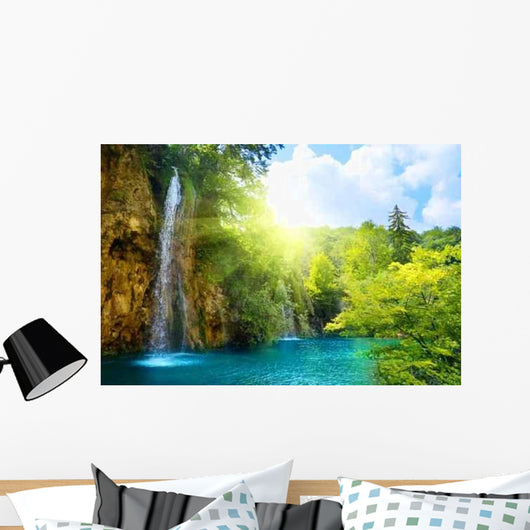 Waterfalls Forest Wall Decal