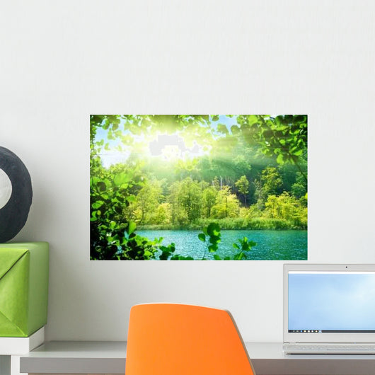 Lake Deep Forest Wall Decal Design 4