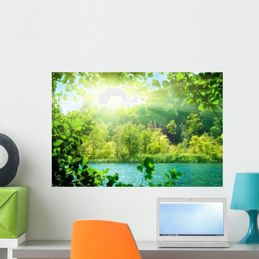 Lake Deep Forest Wall Decal Design 4