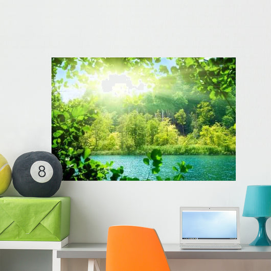 Lake Deep Forest Wall Decal Design 4