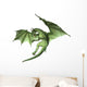 Green Fantasy Dragon in Flight Wall Decal