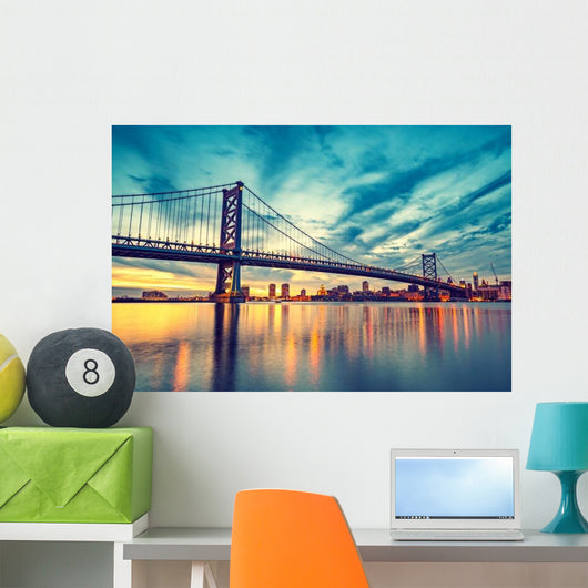 Ben Franklin Bridge Philadelphia Wall Decal