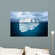 Iceberg Mostly Underwater Floating in Ocean Wall Mural