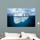 Iceberg Mostly Underwater Floating in Ocean Wall Mural
