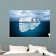Iceberg Mostly Underwater Floating in Ocean Wall Mural
