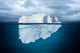 Iceberg Mostly Underwater Floating in Ocean Wall Mural