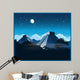 Mayan pyramids at night Wall Mural