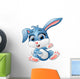 Cute bunny waving hand Wall Decal
