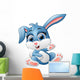 Cute bunny waving hand Wall Decal