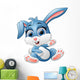 Cute bunny waving hand Wall Decal