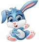 Cute bunny waving hand Wall Decal