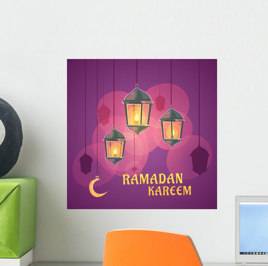 Ramadan Lanterns Illustration Wall Mural