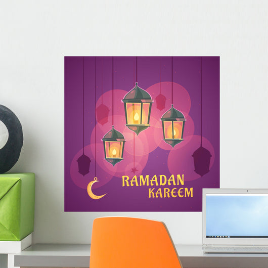 Ramadan Lanterns Illustration Wall Mural