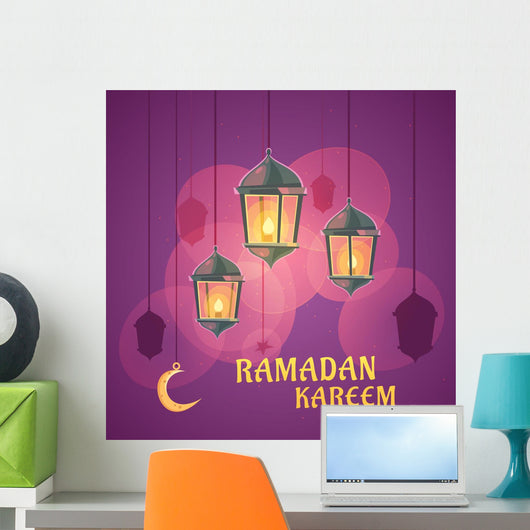 Ramadan Lanterns Illustration Wall Mural