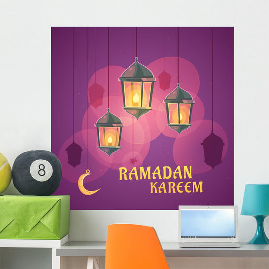 Ramadan Lanterns Illustration Wall Mural