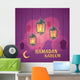Ramadan Lanterns Illustration Wall Mural
