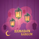 Ramadan Lanterns Illustration Wall Mural