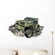Vector Cartoon Military 4x4 Wall Decal