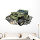 Vector Cartoon Military 4x4 Wall Decal