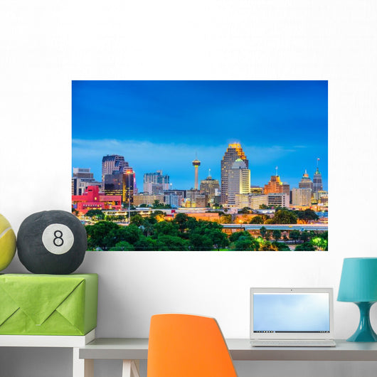 San Antonio Texas Skyline Wall Decal