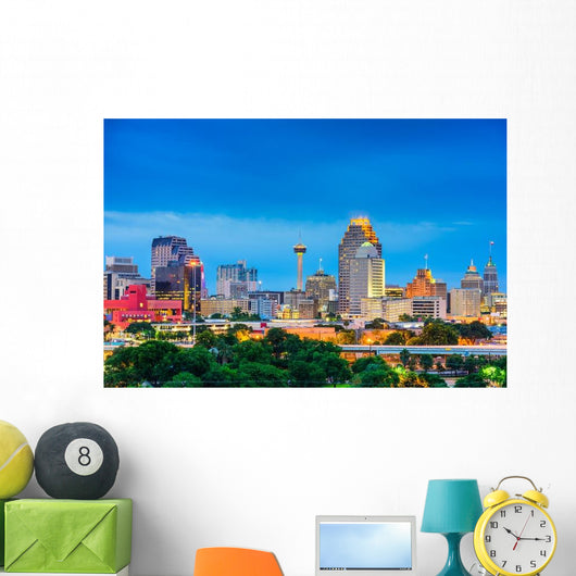 San Antonio Texas Skyline Wall Decal