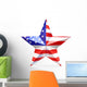 Shiny Usa Flag Star Wall Decal