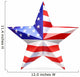 Shiny Usa Flag Star Wall Decal