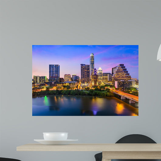 Austin Texas Skyline Wall Mural