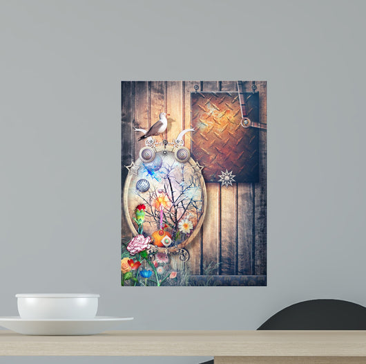 Composizione Steampunk Con Cornice Wall Decal