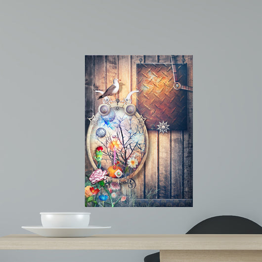 Composizione Steampunk Con Cornice Wall Decal
