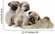 Three Pug Puppies Wall Decal