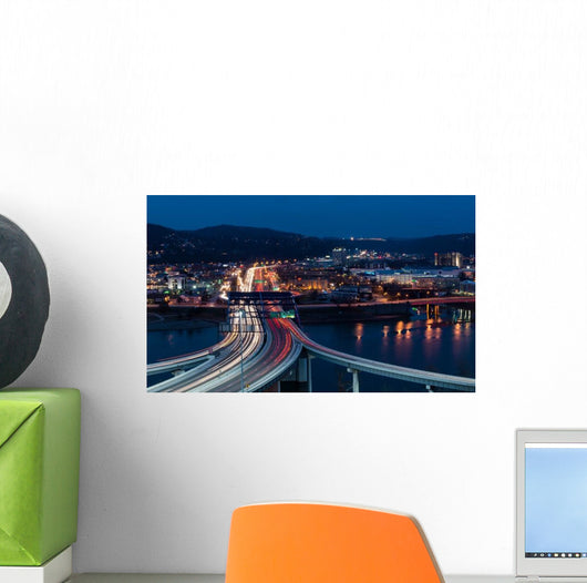 Traffic Streaks across Fort Wall Decal