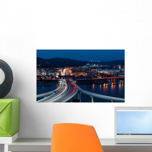 Traffic Streaks across Fort Wall Decal
