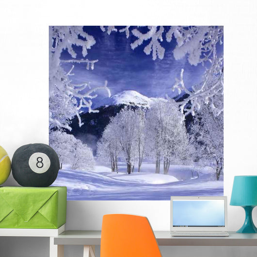 Winter Landscape Samedan Wall Decal