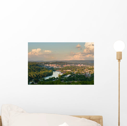 City Morgantown West Virginia Evening Wall Decal