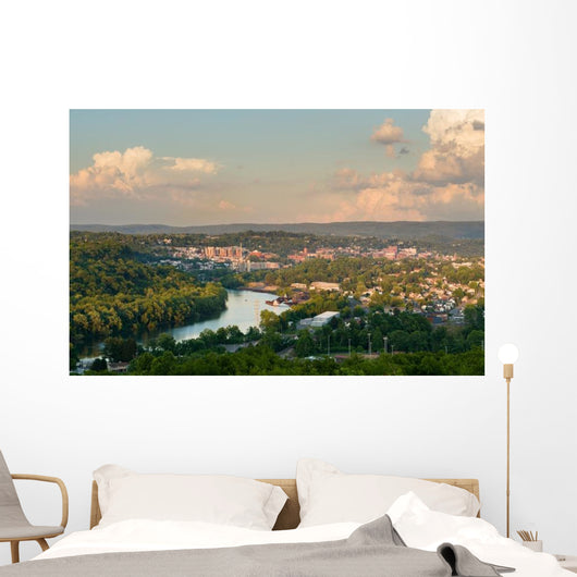 City Morgantown West Virginia Evening Wall Decal