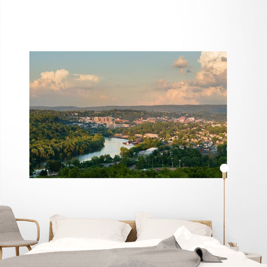 City Morgantown West Virginia Evening Wall Decal