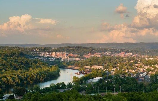 City Morgantown West Virginia Evening Wall Decal
