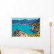 Rocky sea coast. Ligurian sea, view at Vernazza Village, Cinqe Terre, Italy Wall Mural