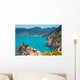 Rocky sea coast. Ligurian sea, view at Vernazza Village, Cinqe Terre, Italy Wall Mural