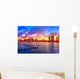 Miami Downtown Skyline Sunset Wall Decal