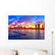 Miami Downtown Skyline Sunset Wall Decal