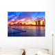 Miami Downtown Skyline Sunset Wall Decal