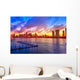 Miami Downtown Skyline Sunset Wall Decal