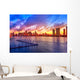 Miami Downtown Skyline Sunset Wall Decal