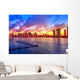 Miami Downtown Skyline Sunset Wall Decal